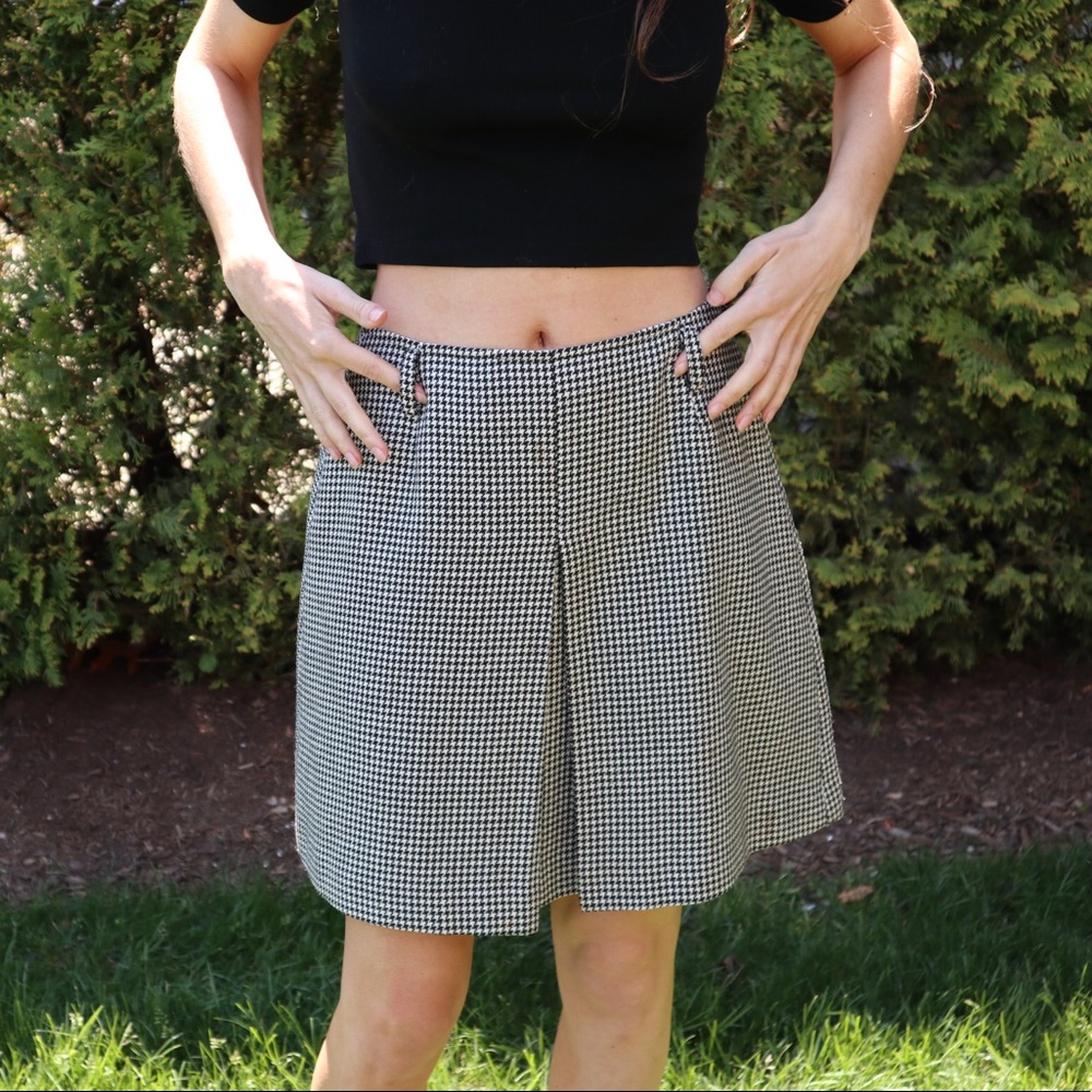 Vintage Houndstooth Skater Skirt